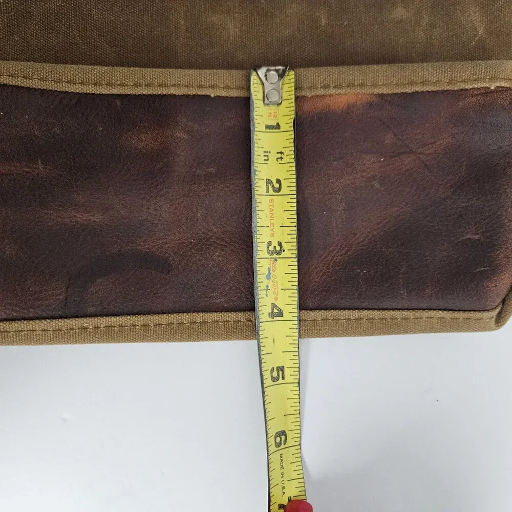 Canvas Shoulder Bag In Blue Waxed Canvas Farmers Market Tote Shoulder Bag - Picture 14 of 16
